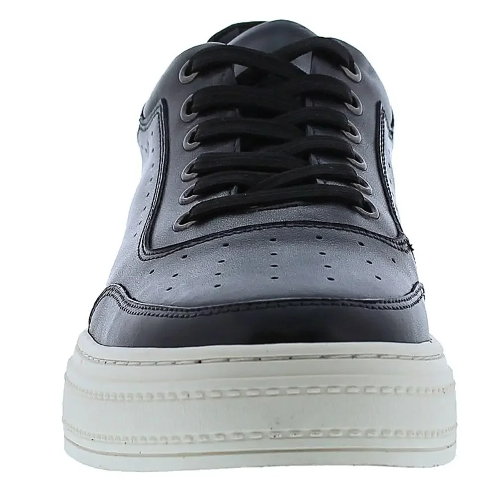 Zanzara Marcus Men Black Sneaker Size 12 Luxury Leather Lace-Up Cushioned New